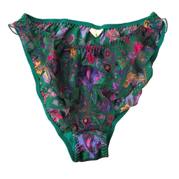 Y2K VTG Victorias Secret 80s 90s Gold Label Liquid Satin Sheer Panties High Rise - Picture 1 of 6